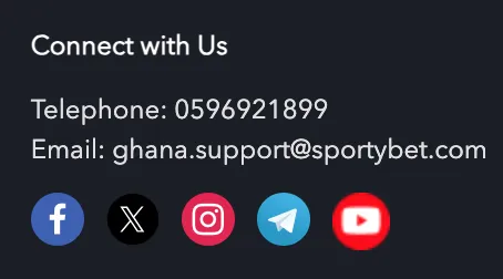 Information on how to reach Sportybetgame Ghana's customer support team